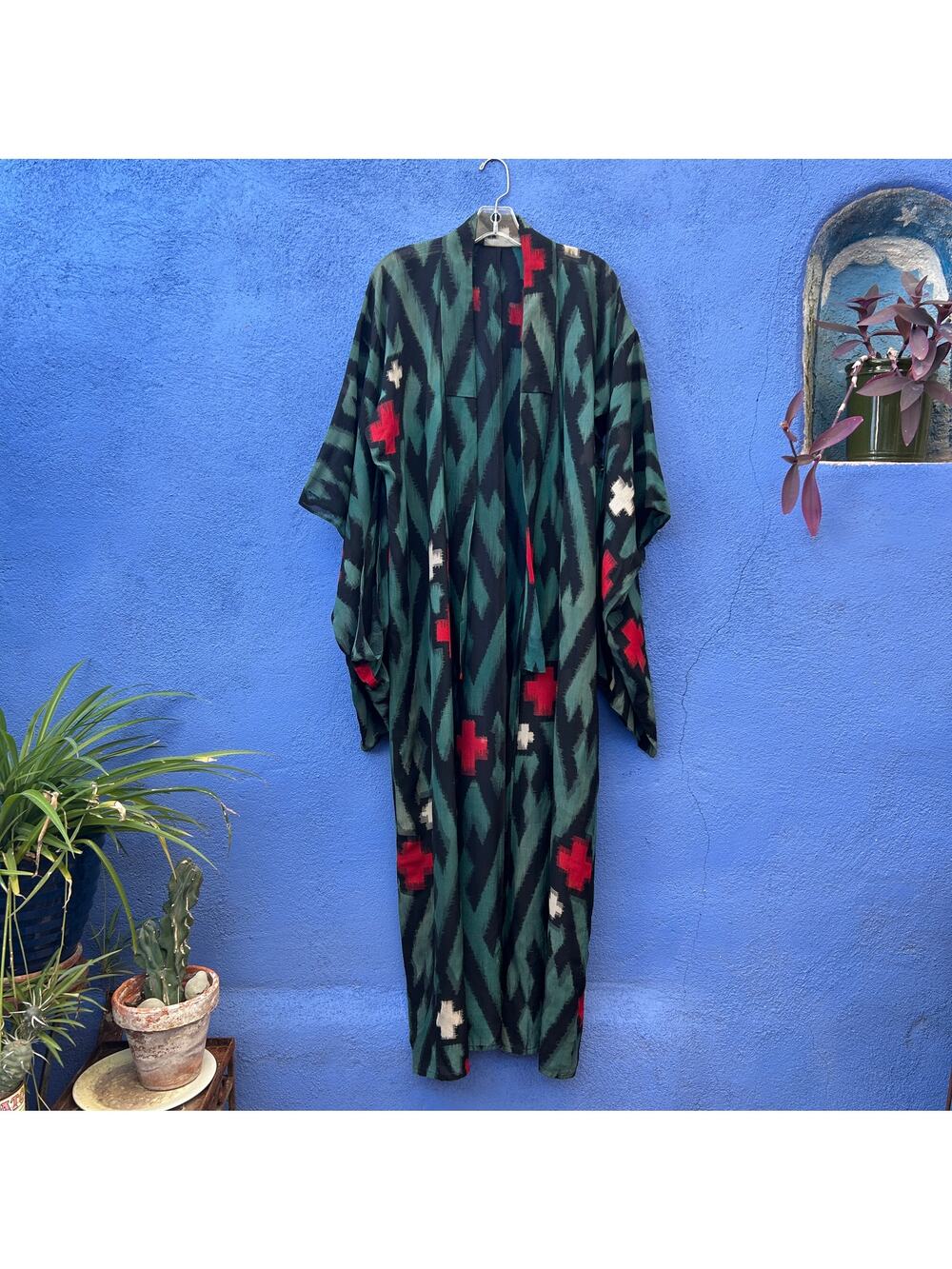vintage antique handmade raw silk kimono robe